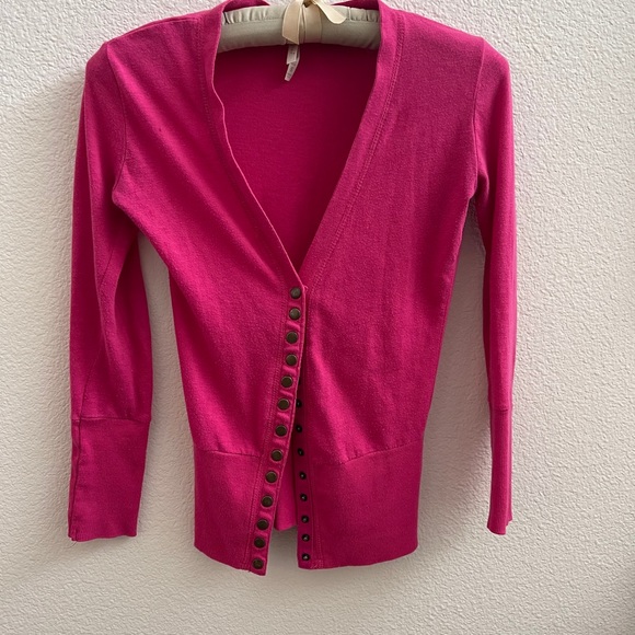 Pink Button Cardigan - Picture 1 of 2